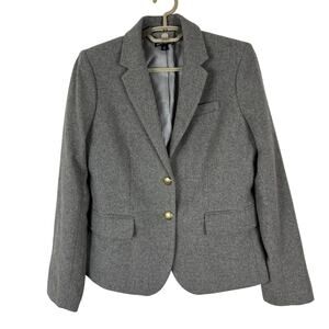 J. Crew Mercantile Gray Schoolboy Blazer Wool Blend 4 preppy academia G7168